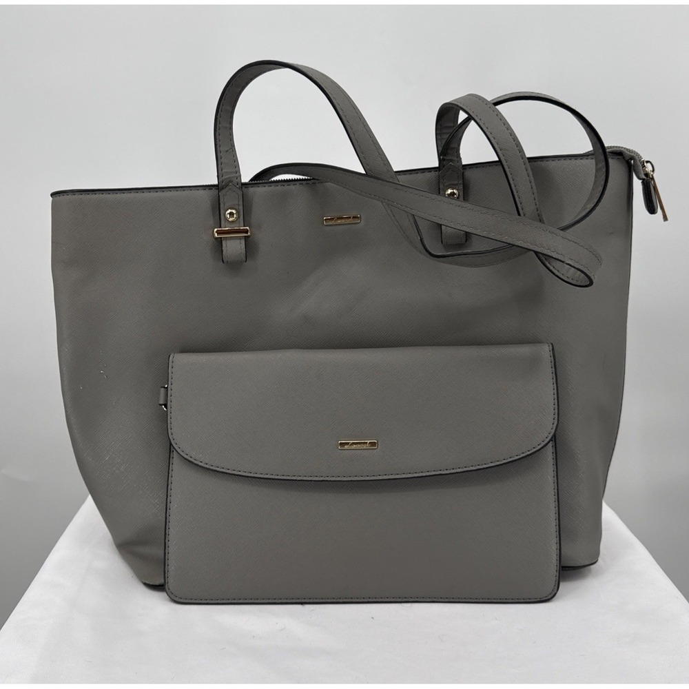 LOVEVOOK Women's Shoulder Bag Purse Tote Satchel With Sm Insert Bag Grey - Picture 6 of 9
